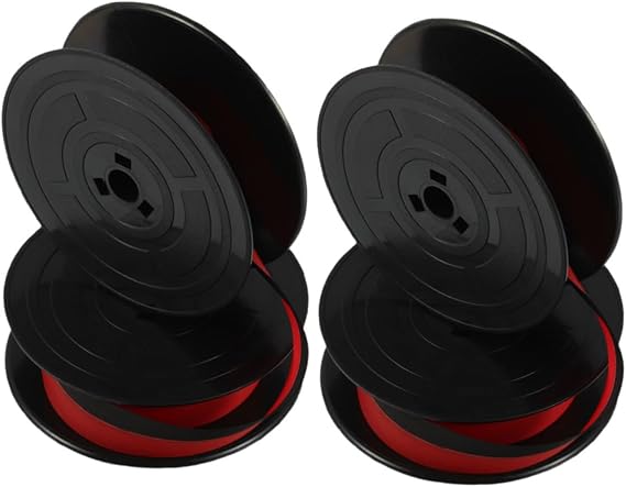 LABRIMP 2pcs Classic Manual Typewriter Ribbon for Antique Mechanical Typewriters, Universal Ink Vintage Style, Dual-color Spool in Suitable for Retro Writing Machines and Office Use