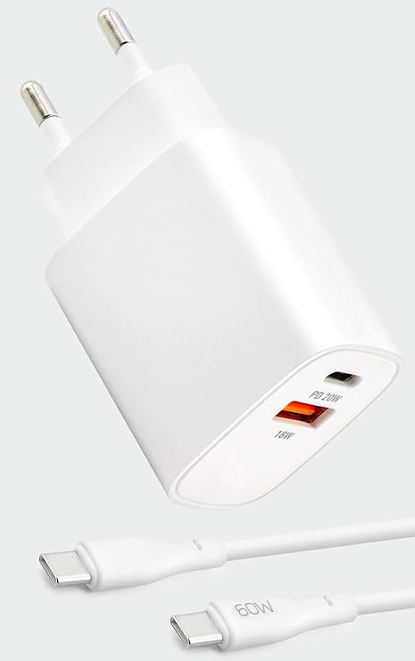 Zipax Galaxy A02s A03s A04 A04s A05 A05s ile Uyumlu Type-C PD 38W Turbo Hızlı Şarj Aleti SET, Beyaz