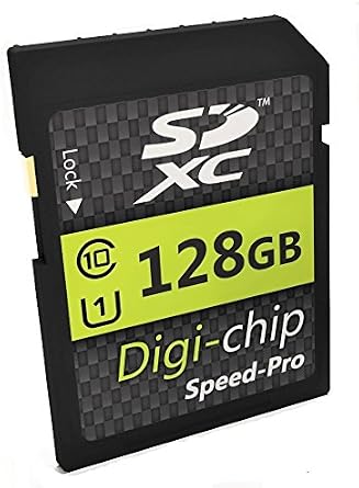 Digi Chip 128GB SDXC Class 10 Memory Card For Canon EOS M50, EOS M100, EOS M6, EOS M5, EOS 80D, EOS 2000D, EOS 4000D, EOS 9000D, EOS Rebel T7, EOS Kiss M Digital SLR Cameras