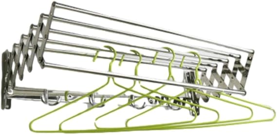 Laundry Drying Rack, Retractable Folding Indoor Outdoor Wall Mounted Towel Rail Space Saver Dryer Garment Washing Line Drying Rack-70cm