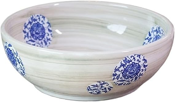 Bathroom Sinks Jingdezhen Ceramic Countertop Basin Retro Creative Round Wash Basin Bathroom Antique Thickened Wash Basin Console Sinks