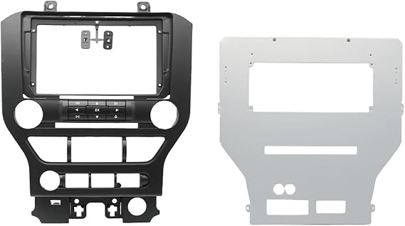 Frame Dash Panel Trim Fit For Ford Mustang 2015-2018 9 Inch Car Fascia Frame Adapter Canbus Box Radio Dashboard Fitting Panel Kit Face Plate Car Radio Fascia Panel(Low End Frame-A)