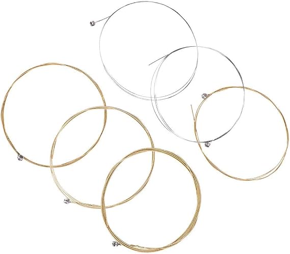 Guitar Strings 6 Pack Replacement Strings for Classical and Western Guitars for Guitar Players Beginners and Professionals for Practice Performance and Travel
