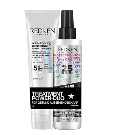 Redken Pflegeset mit Acidic Bonding Concentrate Leave-In Treatment mit intensivem Schutz vor Farbverlust & Feuchtigkeitsspendendes One United Multi-Benefit-Treatment
