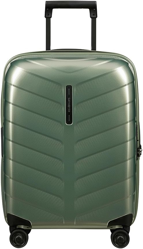 Samsonite Attrix - Spinner S, Expandable Hand Luggage, 55 cm, 38/44 L, Green (Basil Green)