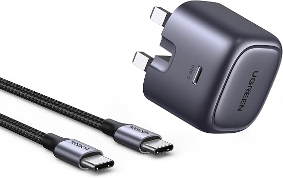 UGREEN 30W USB C Charger Nexode PD3.0 Foldable GaN Plug with 1m Cable