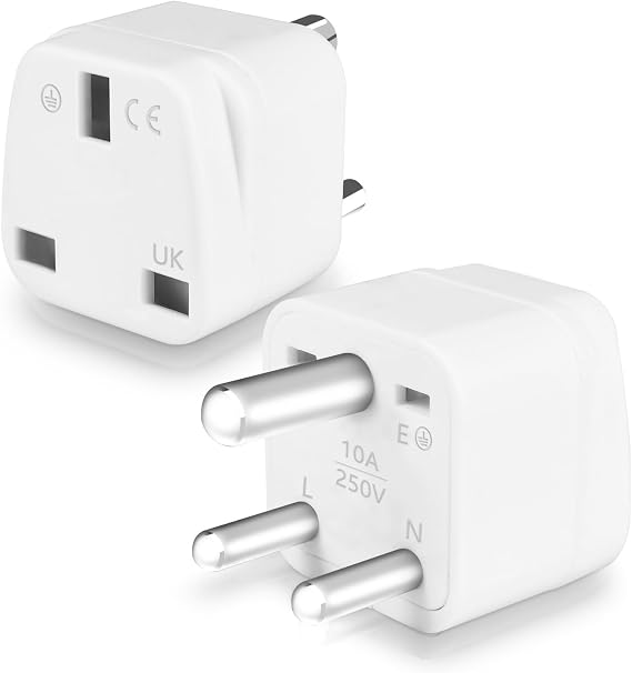 UK to India Plug Adapter, Type D Plug Adapter