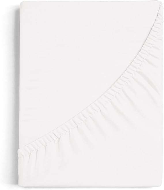 Burrito Blanco | Fitted sheets 160 x 190 / 200 cm | Bed 160 cm (+ Sizes Available) | 100% Cotton Fabric | Design A8 White