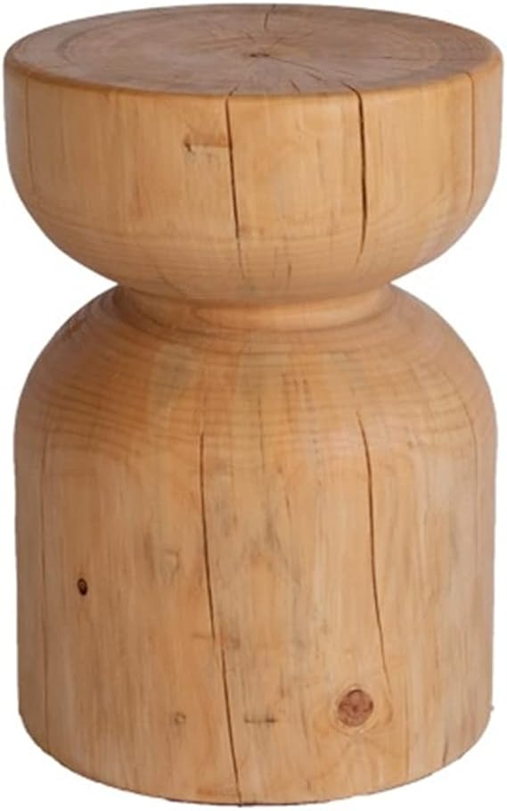 Stool Living Room Home Solid Wood Home Side Some Round Low Log Pier Wabble B&B Creative Tree Stump Sofa Side Bedside Table Fungus, Coffee Table Fungus D Section Log Color 32*32*45CM