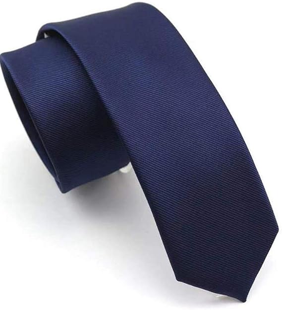 JEMYGINS 2.4" Solid Color Skinny Tie Slim Necktie for Men (6cm)
