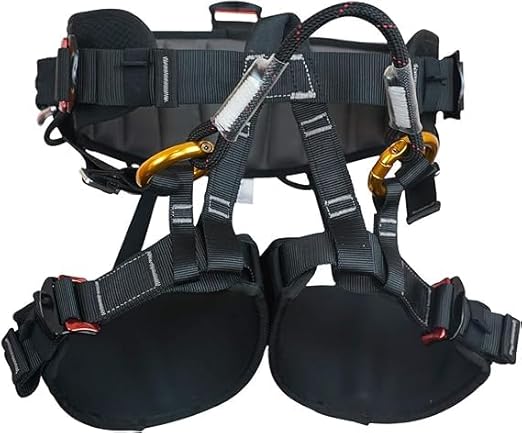 SOB Climbing Harness, Half Body Tree Climbing Harness Men,Thicken Widen Protect Waist Safety Harness for Arborist Harness,Working Rescuing at Height Safety Belt Harness