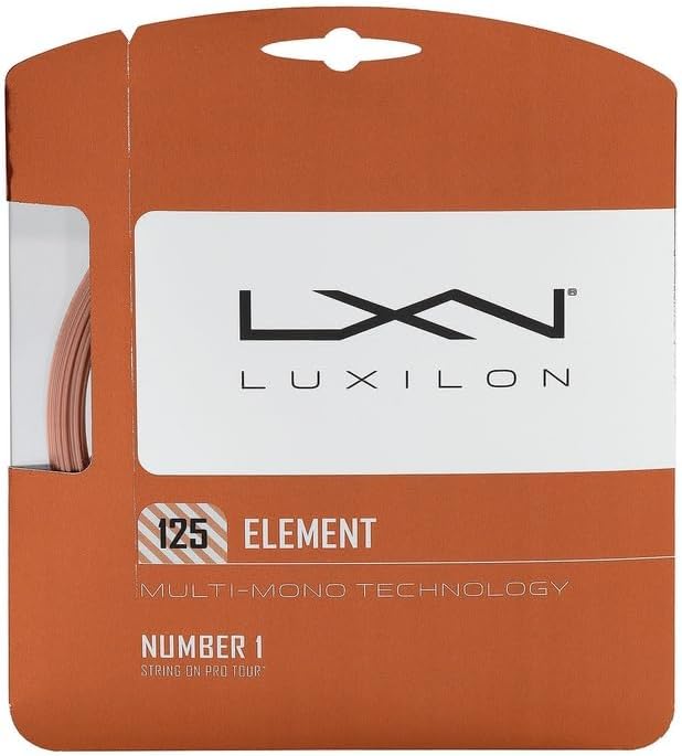 LUXILONルキシロン テニス ストリング ガット ELEMENT 125/128/130/BLACK 単張り/200mリール