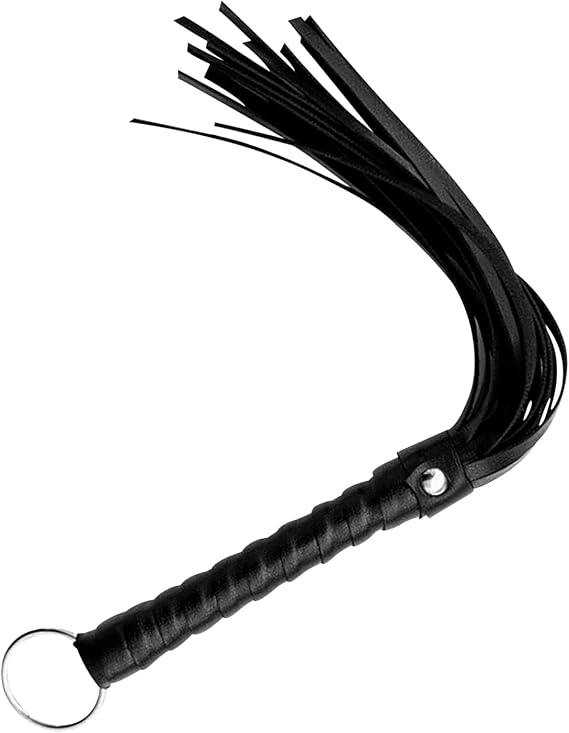 Novelty Leather Whip Props,30cm Black Horse Whip for Equestrian Performances,Horse Training Stage Acts and Catwoman Cosplay