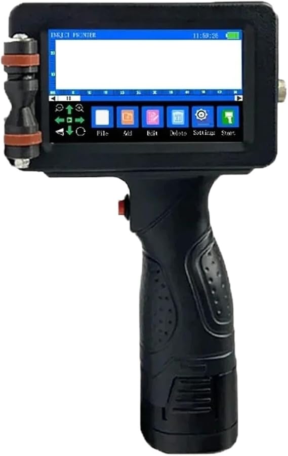 Wide Coding Applications 1760PLUS 12.7MM Thermal Inkjet Printer Text QR Barcode Batch Number Logo Label Print Portable Printer With Fast-Drying Ink Lightweight and Convenient(With 2 ink)