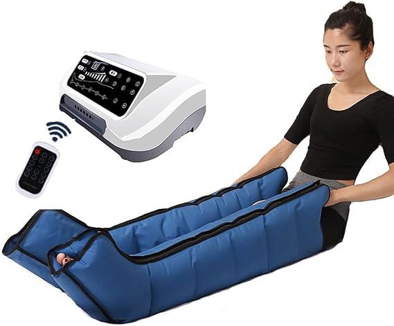 Lymphatic Drainage Machine - Pressotherapy Air Compression Leg Foot Massager for Arms, Waist, and Legs - Enhance Circulation and Relieve Pain - 6 Modes, 8 Intensity - Remote Control Included