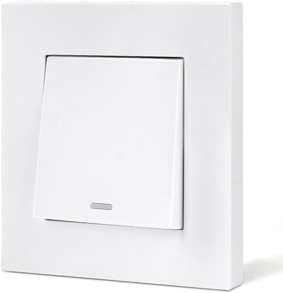 AXFEE Electrical Single Wall Light Switch, Light Switch 1 Gang 1 Way-White