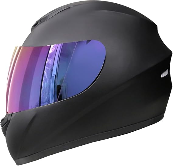 Zorax ZOR-819 Full Face Helmet + Iridium Visor - Matt Black XL (61cm)