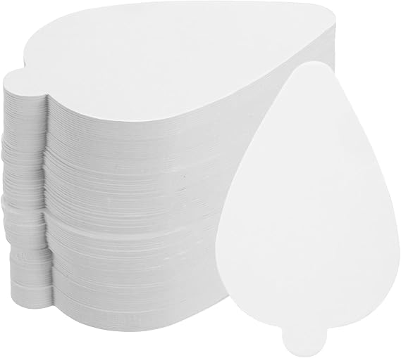 sourcing map 100pcs Mini Cake Boards, Mousse Cake Cardboards Leaf Cake Bases Plates Cupcake Dessert Displays Base Tray for Cupcakes, Cakes, Pastries, Dessert Base - Grease Proof (White)