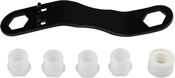 RV Water Heater Drain Valve Kit with Angled Wrench and PTFE Tape Roll Designed to Fit Most RV Water Heater Models