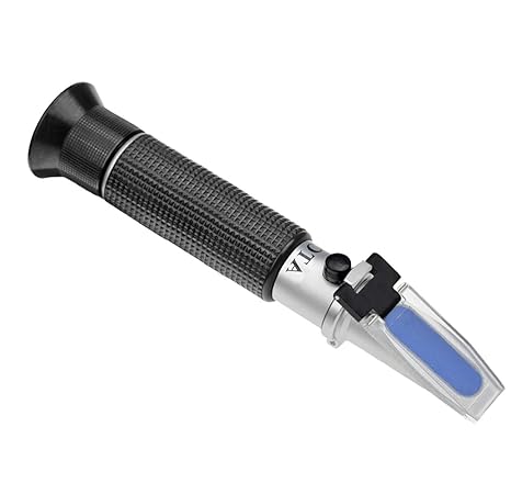 HHTEC Salinity Refractometer 0–100 ppt with ATC, Dual Scale Saltwater Tester 1.000–1.070 SG, Marine Aquarium and Seawater Measurement Tool
