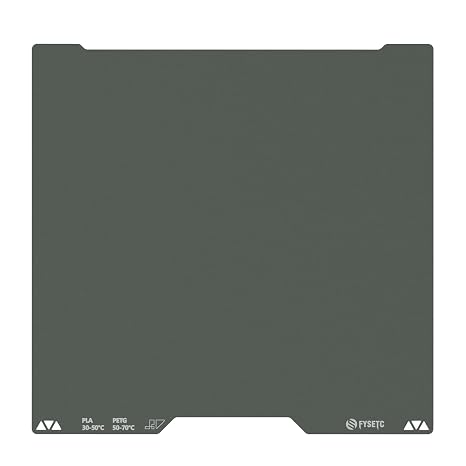 3D Printer Platform CryoNix 355x346mm Cold Build Plate for Bambu Lab H2D: Double Sided Textured Removable and Flexible Spring Steel Sheet Grey - Support Low Temp Printing