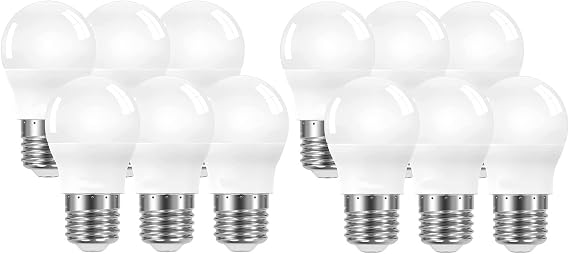 12 Pack LED Light Bulbs Mini Globe Golf Ball E27 Screw Fitting Warm White 2700K 6W = 40W Energy Saving [Energy Class A]