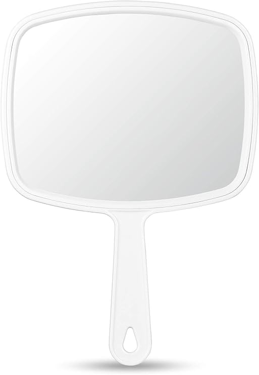 OMIRO Union Jack White Hand Mirror with Handle