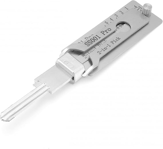 SS001 Pro Lock Pick Tool, 2-in-1 Master Key Decoder & Pick, Lockpicking Kit