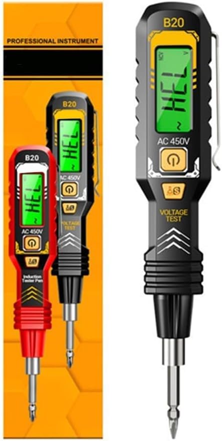 Digital Voltage Tester Pen with Non-Contact Detection, for ANENG, 11V-450V Range, LED Display and Screwdriver for Electrical Testing(black)