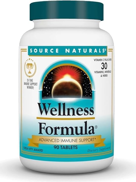 Wellness Formula Tablets, Advanced lmmune Support, Natural Source - 90 Count per Bottle