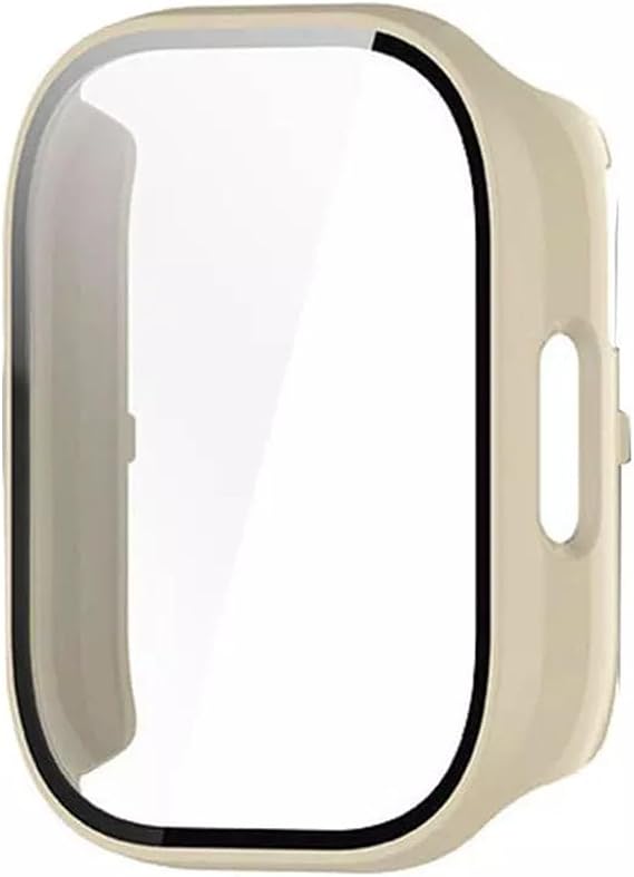 Microcase Xiaomi Redmi Watch 5 Lite için Ekran Korumalı Sert Rubber Kılıf - AL3173 (Toz Pembe)