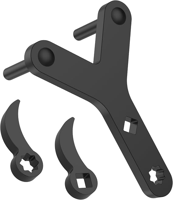 3Pcs Lower Control Arm Prying Tool Kit, Heavy Duty Cr-Mo Steel Suspension Bushing & Ball Joint Removal Tool with 1/2" Drive Adapter, Adjustable Anti-Slip Arm Lever Pry Tools