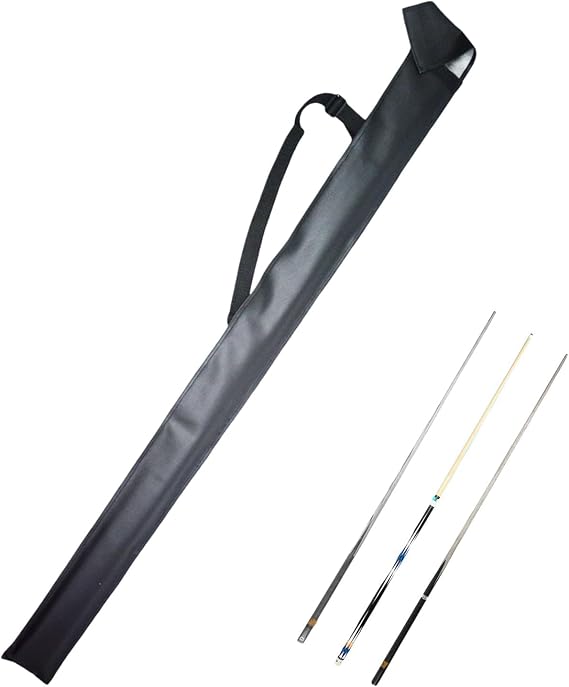 Pool Cue Case,Snooker Cue Case,Pool Cue Bag with Adjustable Strap Hook and Loop Closure,Billiards Extension Carry Cases Lightweight Portable for 1/2 Snooker Billiard Stick Rod Anti Dust and Scratch