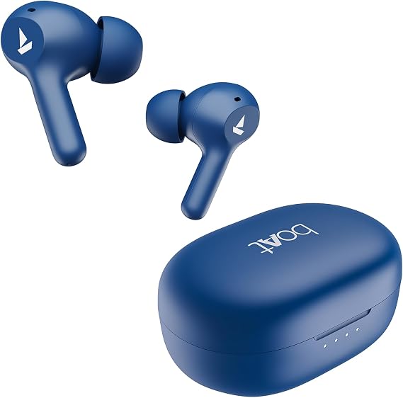 boAt Newly Launched Airdopes 71 TWS Earbuds with 40 Hours Playtime, Dual Mics with ENxTM, ASAPᵀᴹ Charge, IWPᵀᴹ, BEASTᵀᴹ Mode with 50 ms Low Latency, IPX4 & Pocketable ID(Starry Blue)