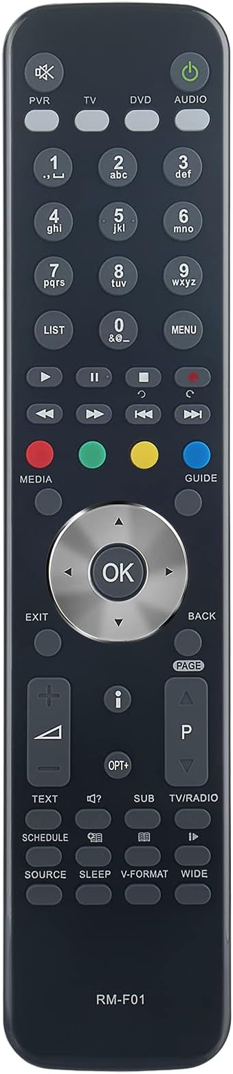 New RM-F01 Replace Remote Control - VINABTY RM-F01 Foxsat HDR Freesat Box Remote Control Replacement fit for HUMAX 320/500GB/1TB Foxsat HDR Boxes, Humax IHDR5050 Remote Controller
