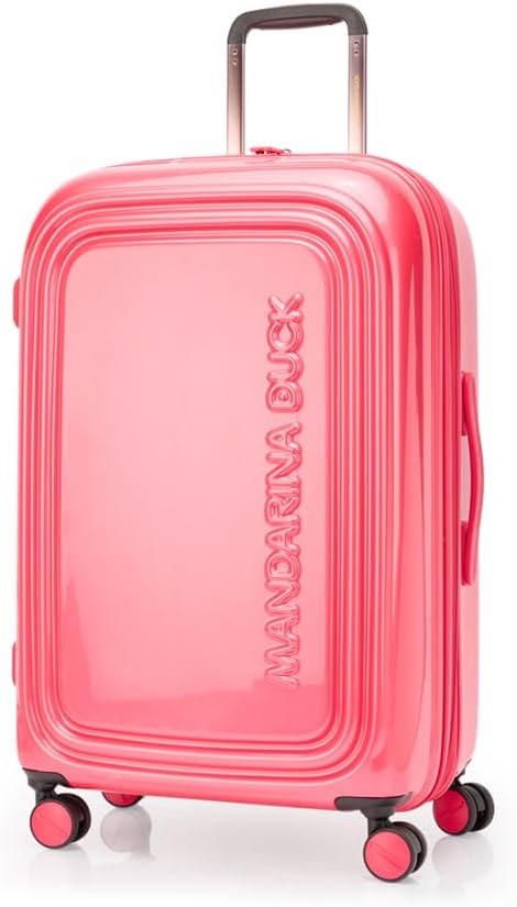 Mandarina Duck LOGODUCK + Metal Medium EXP, Raspberry, M, Logo Print and Metal