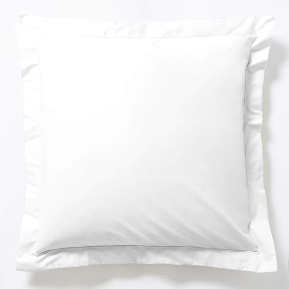 VISION - Pillowcase - 100% cotton - Colour: White - 65 x 65 cm - Natural fibres - Dense weave - Soft and breathable fabric - with brim - Oeko-Tex certified