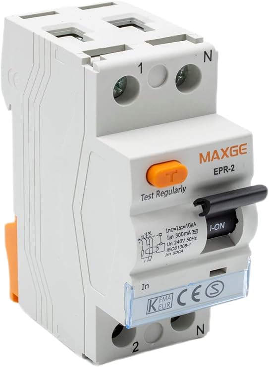 CABLEPELADO Industrial Differential Switch Single Phase Class A | 30mA | 10kA | Superimmunized | Cutting Power: 10000A | 2P (40A)