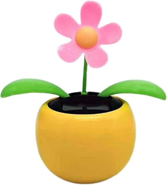 Solar Power Dance Flower Toys | Solar Power Dance Flower | Funny Solar Powered Swing Dance Flower Bee Toy, Solar Dancing Flower Shake Head Car Decoration for Car Home Office Allystyle