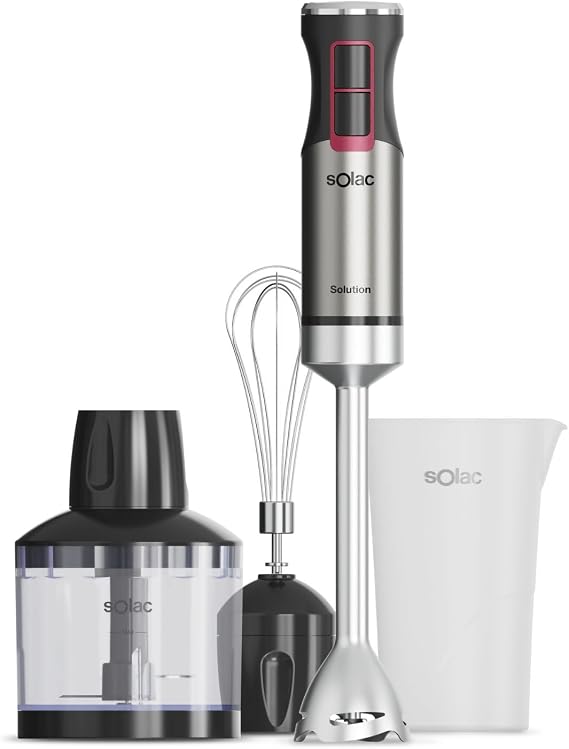 Solac Solution 1503 Plus 1500W Hand Blender with Chopper and Rods
