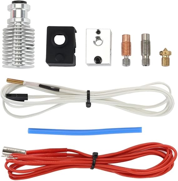 1 Set 3D Printer Parts Prusa 3S+ Extruder Nozzle Heating Aluminum Fast Hose Kit Accessories High Temperature Resistance
