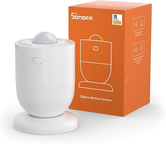 SONOFF SNZB-03P Zigbee Smart Motion Sensor Zigbee3.0 Wireless Motion Sensor Zigbee Hub Required Adjustable Detection Time Interval Setting Motion Sensor for Alarm System and Smart Home