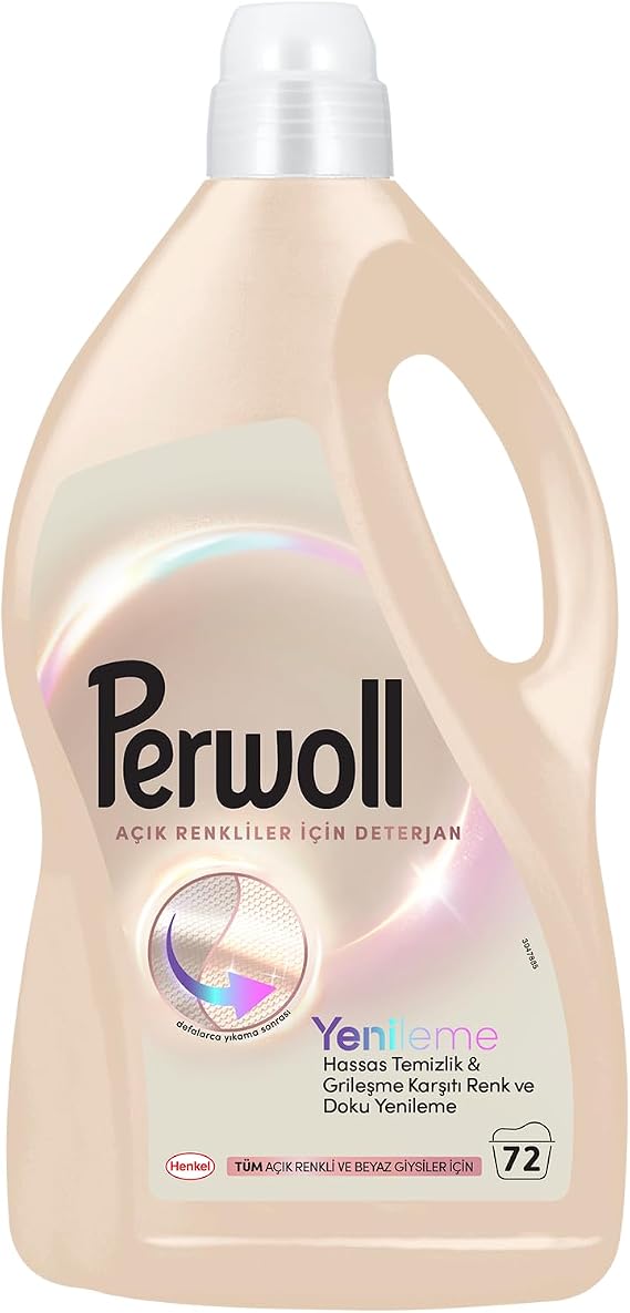 Perwoll Açık Renkliler Sıvı Çamaşır Detarjanı 3.96 Litre, 4L
