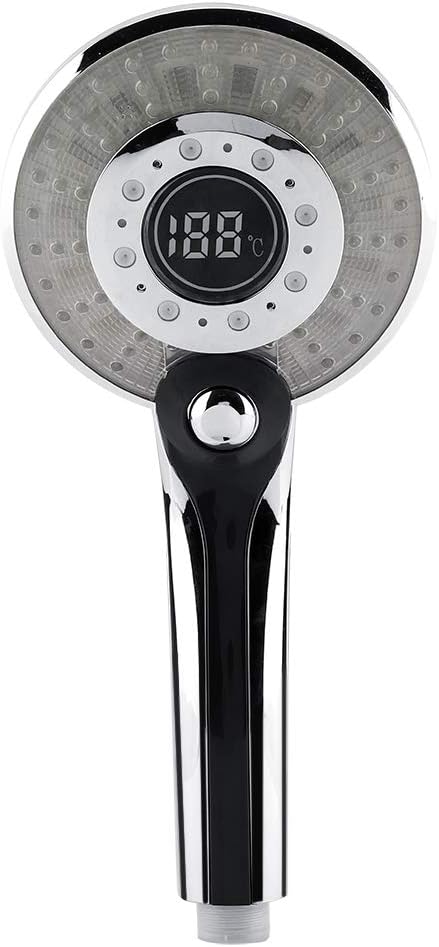 LED Handheld Shower Head with Temperature Control 3 Spray Modes Digital Display for Bathroom Shower
