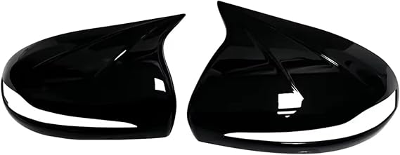 Compatible With Benz For C CLASS W205 2014-2025 For E Class W213 2016-2025 Carbon Black Side Rearview Mirror Cover Caps Shell LHD RHD(RHD-Bright black)