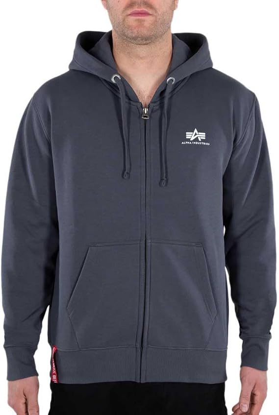 Alpha Industries Herren Basic Small Logo Zip Hoodie