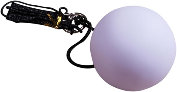 Qianderer LED POI Balls, LED Spinning Thrown Balls,Light Spinning Flow Ball Toy,Multi Color Light Poi Balls for Professional Belly Dance Level Hand Props (White, 8cm*8cm)
