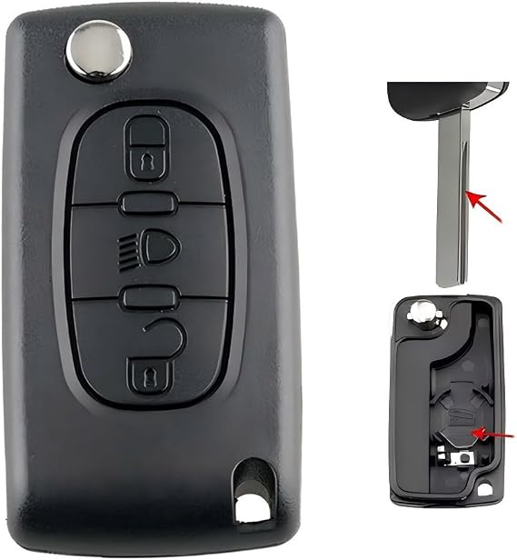 3 Buttons Car Key Fob Replacement,Auto Key Cover Accessories