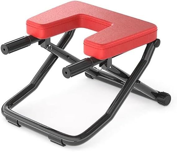 Inversion Table Inverted Bench Yoga Inverted Handstand Machine Fitness Equipment Hanging Artifact Inverted Device Spinal Decompression(Red)