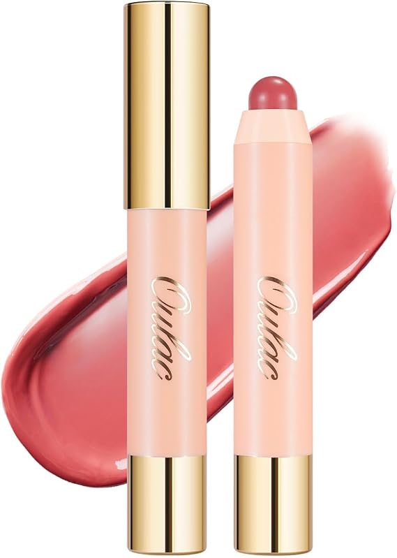 Oulac Pink Nude Lipstick - Moisturizing Lipstick Tinted Lip Balm for Dry Lips, Hydrating Creamy Lip Crayon & Blush - Lip Colour and Cheeks Makeup | 2.48g, Fruit Surge (02)